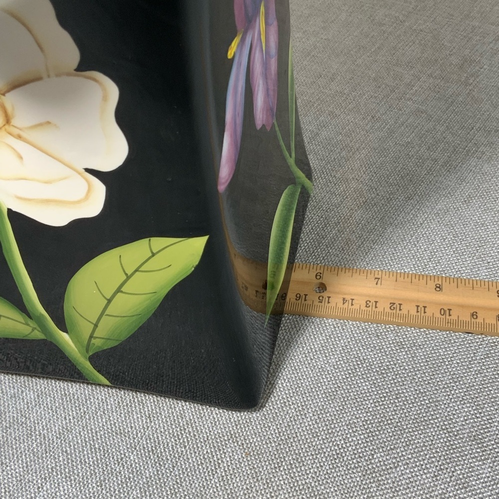 Pacific Rim Hand Painted Floral Pitcher/Vase - Picture 10 of 11
